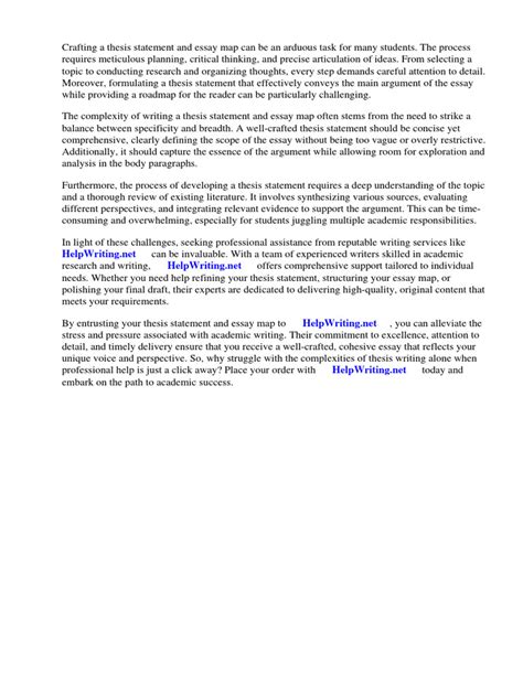 Thesis Statement and Essay Map Examples | PDF