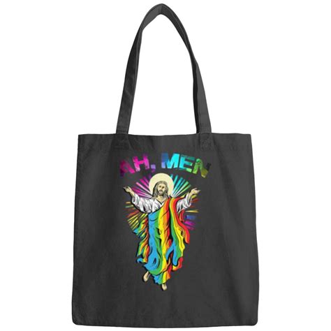Ah Men Rainbow Gay Jesus Christian LGBT Pride Flag Bags Sold By Natsuki Kurachi SKU 4039877