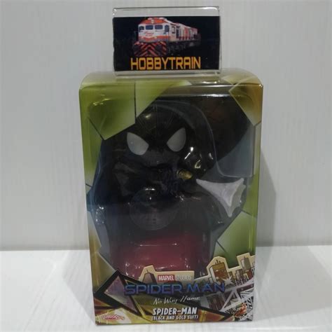 Jual AF HOT TOYS COSBABY COSB916 SPIDER MAN BLACK AND GOLD SUIT FIGURE Kode AF04 Shopee