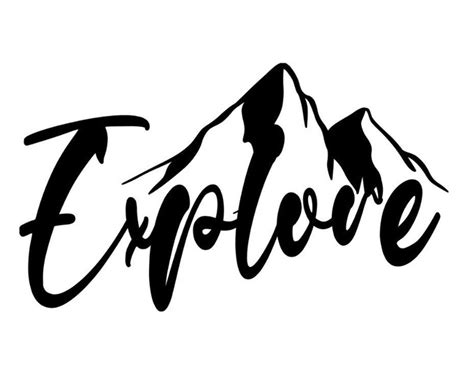 Explore Sticker Explore Decal Mountain Decal Mountain Sticker