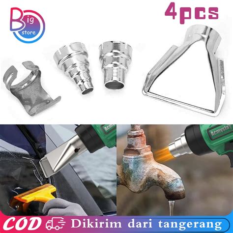 Jual 4pcs Set Hot Air Heat Gun Blower Nozzle Stainless Steel Listrik