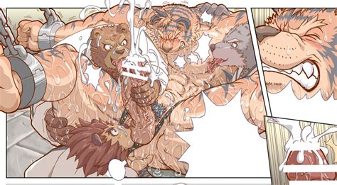 Rule Anthro Bear Canine Comic Cum Feline Fur Furry Gammachaos Gay Kemono Male Muscles No