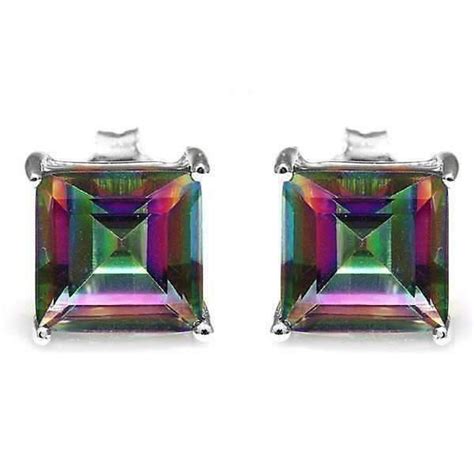 Genuine Rainbow Fire Mystic Topaz Princess Cut 3ct Iobi Precious Gems