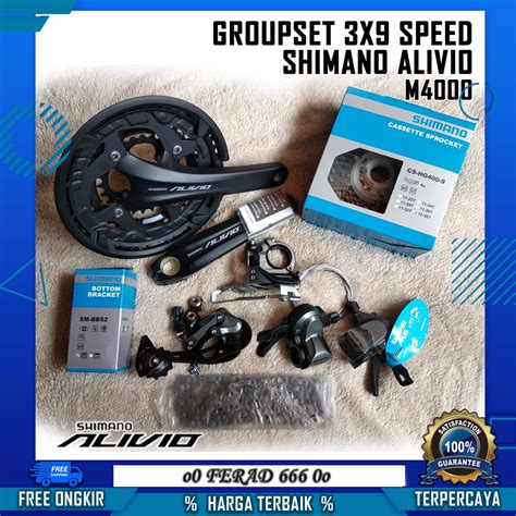 Jual Groupset Shimano Alivio Speed Series M Hollowtech Shopee