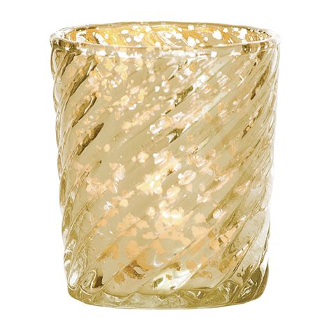 6 Pack Mercury Glass Candle Holder 3 Grace Design Gold For Use