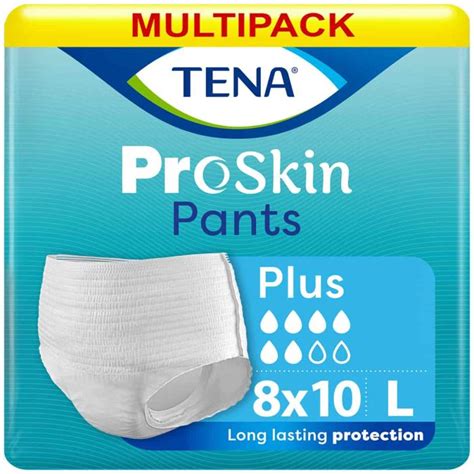 Multipack 8x Tena Proskin Pants Plus Large 1300ml 10 Pack