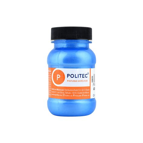 Pintura Acrilica Politec 100ml Azul Metalico 29526 Ofix