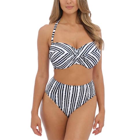 Fantasie Swim Sunshine Coast Twist Bandeau Bikini Top Storm In A D Cup NZ