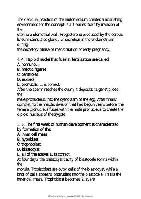 SOLUTION: Embryology mcqs - Studypool