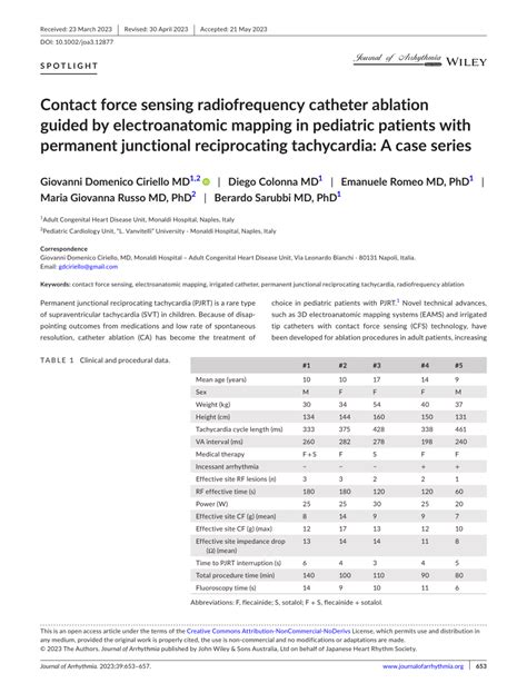 PDF Contact Force Sensing Radiofrequency Catheter Ablation Guided By