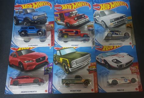 Hot Wheels Ford Bronco Jaguar Xe Road Bandit Chevy Pick Up Ford Gt Lancia Delta Integrale