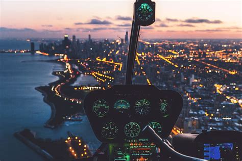 Hd Wallpaper Aerial View Photography Of Helicopter Cockpit And Cityscape By Water Aerial View