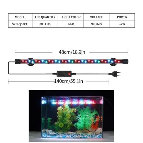 Lampe Submersible avec télécommande pour Aquarium éclairage submergé