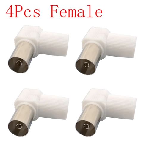 Pcs Degrees Right Angle Tv Plug Jack Solder Free Connector For