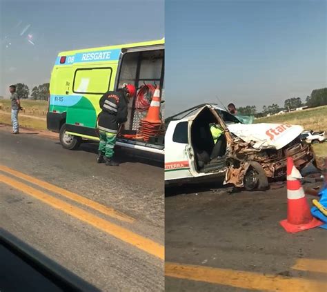 Colisão grave entre S10 e Fiat Strada deixa uma pessoa ferida na BR 163