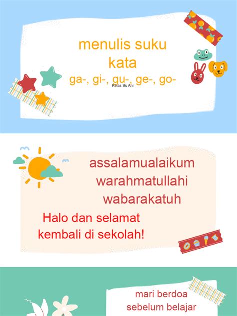 menulis suku kata ga gi gu ge