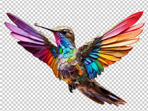 Un Pequeño Colibrí Con Alas Iridescentes Archivo Psd Premium