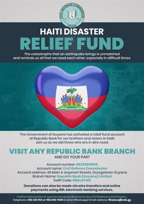 Haiti Relief Fund Civil Defence Commission