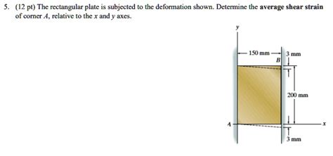 Solved The Rectangular Plate Is Subjected To The Deformation Shown