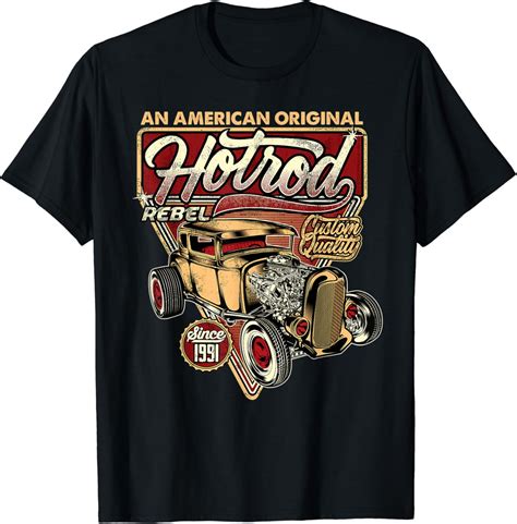 Vintage Hot Rod Old School Speed And Power Shirt For Men T Shirt Amazon De Fashion