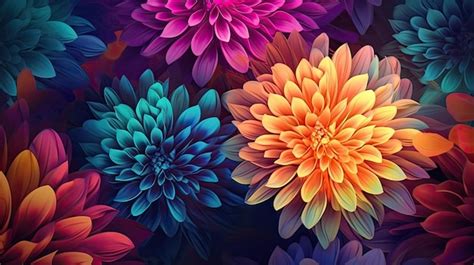 Premium AI Image | Beautiful Modern Colorful Flower Wallpaper Background