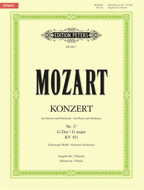 Mozart Concerto No 17 In G K453 Faber Music