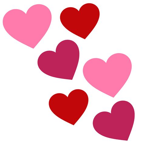 colorful heart clipart  valentines day  love themed designs