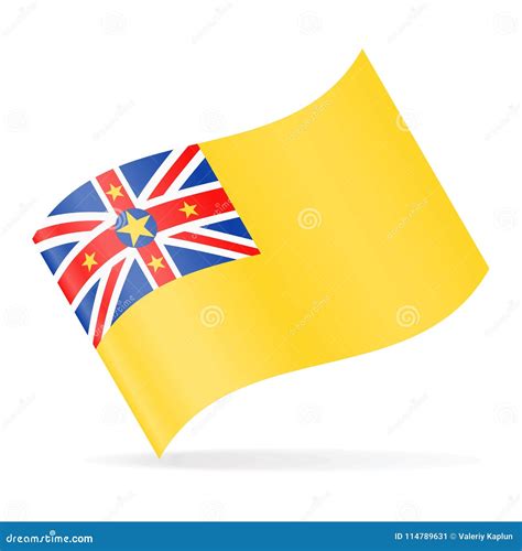 Niue Flag Vector Waving Icon Stock Illustration Illustration Of