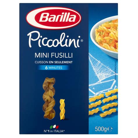 Barilla Makaron Piccolini Mini Fusilli 500 g kalorie kJ i wartości