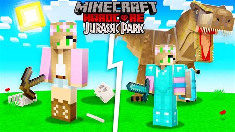 I Survived 100 DAYS In JURASSIC PARK Hardcore Minecraft Here S What