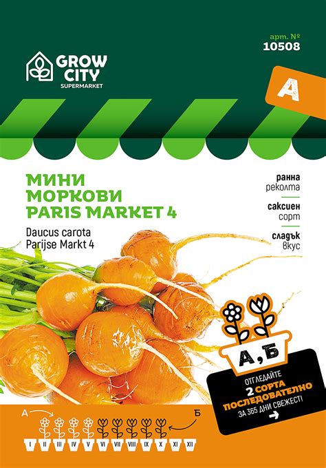 Мини моркови Paris Market 4 | Семена за зеленчуци от botanika.bg
