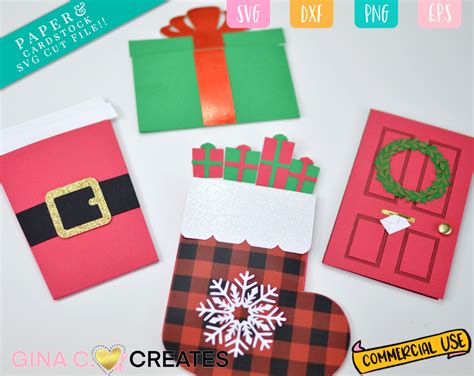 Christmas Gift Card Holders SVG Bundle