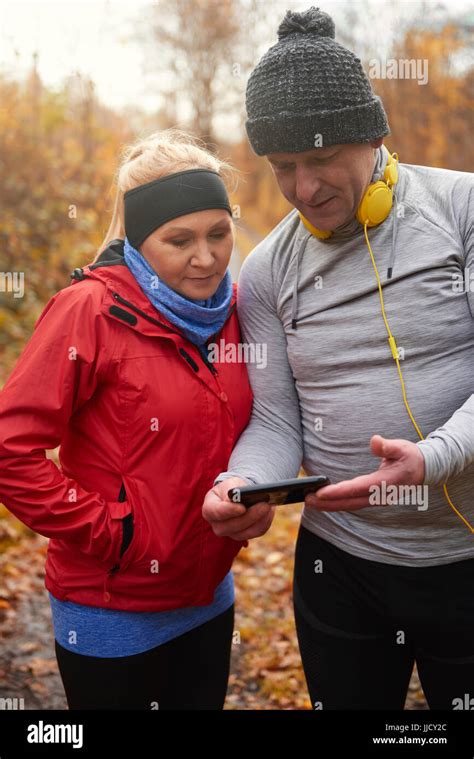 Mature Woman Jogging On Forest Hi Res Stock Photography And Images Alamy