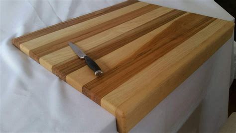 Butcher Block Cutting Board With Overhanging Front Lip Hickey