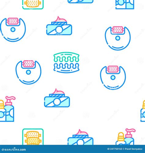 Callus Remover Tool Vector Seamless Pattern Stock Vector - Illustration