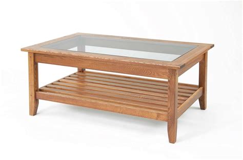 glass  oak coffee tables foter