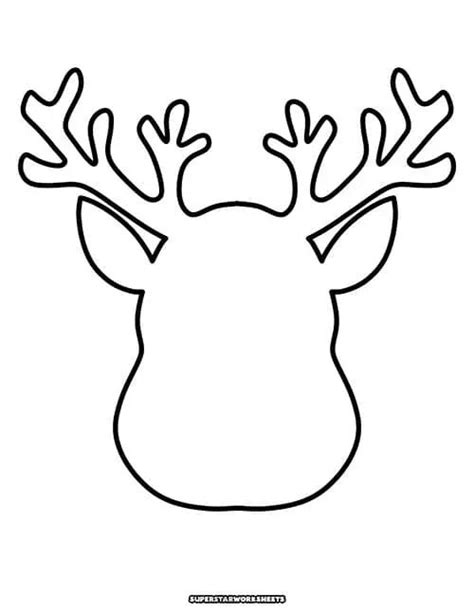 Reindeer Template In Reindeer Drawing Reindeer Outline