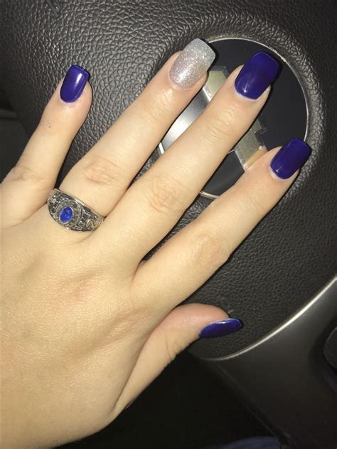 Acrylic Nails Blues Nails Pretty Nail Designs Pretty Nails
