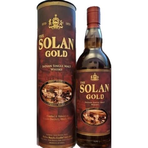 The Solan Gold Indian Single Malt Whisky 750ml Bottle