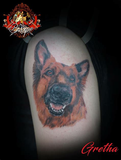 German shepherd tattoo