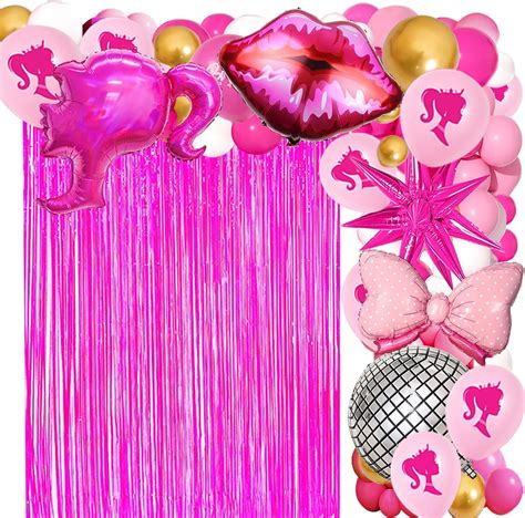 Hot Pink Party Decorations Pink Balloon Garland Arch Kit Pink Princess