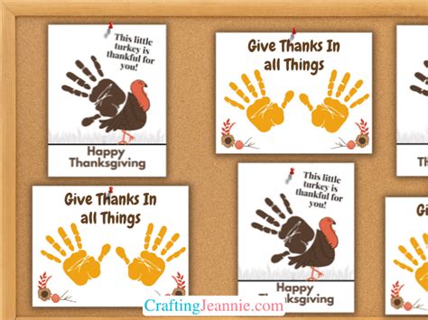 Toddler Thanksgiving Craft Free Handprint Printable Crafting Jeannie