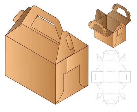 Dise O De Plantilla Troquelada De Embalaje De Caja Maqueta D