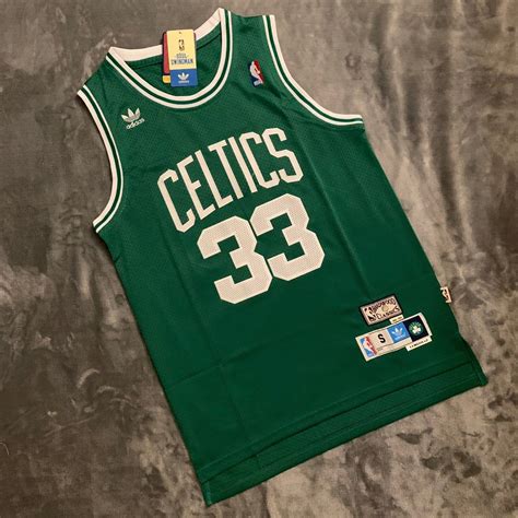 Larry Bird Black Celtics Jersey : Celtics Larry Bird Tonal Hardwood ...