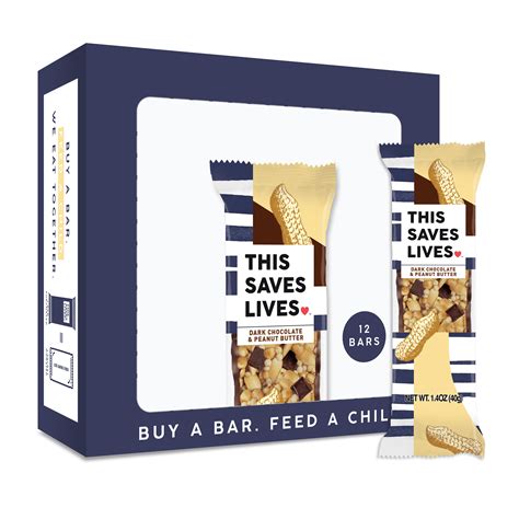 This Saves Lives Snack Bar Dark Chocolate And Peanut Butter 12 Ct