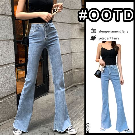 Jual OORA Jeans Stretch Pelangsing Pinggang Tinggi Wanita Celana Flare