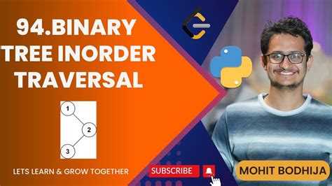 Binary Tree Inorder Traversal Leetcode Python 🔥🔥 Tree Traversals Inorder Youtube