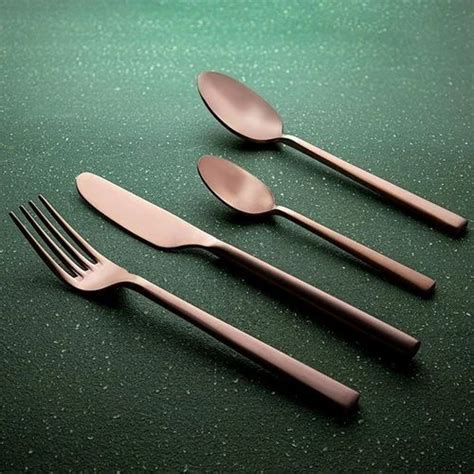 Stainless Steel Enigma Rose Gold Cutlery Set For Restaurant At Rs 1390 Set In Greater Noida