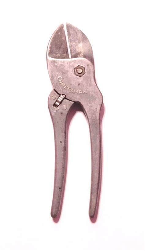 Vintage Craftsman 8 Aluminum Grayish Pruning Pruner Shears W Locking