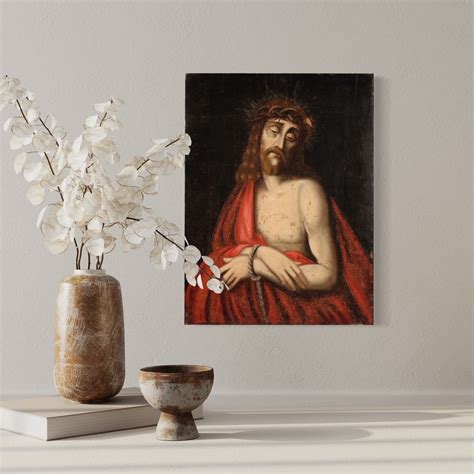 Proantic Peinture Religieuse Sur Panneau Du Me Si Cle Ecce Homo